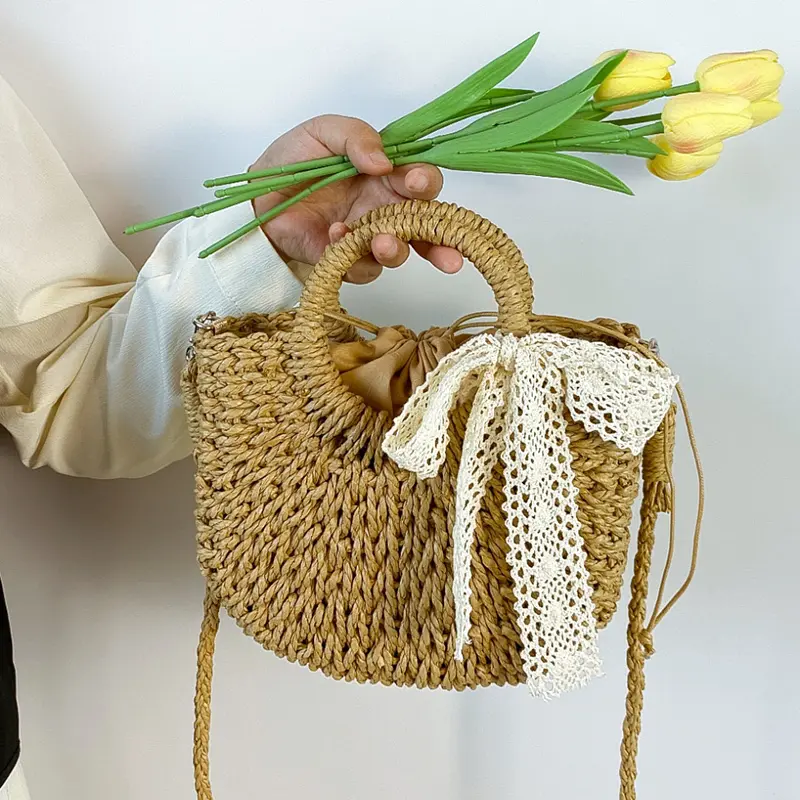 Women's Shoulder Bag Woven Bag Leisure Summer Large Capacity Shoulder Crossbody Bag Seaside Holiday Straw Handbags