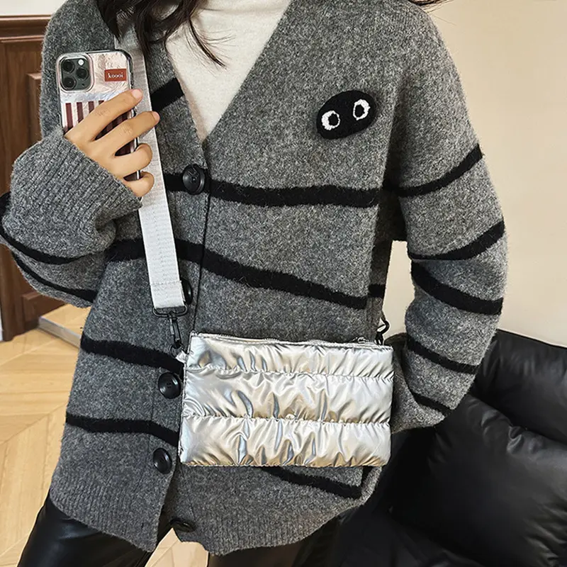 Puffer Tote Bag for Women Quilted Shoulder Bag Adjustable Strap Puffer Purse and Handbag for Work Travel