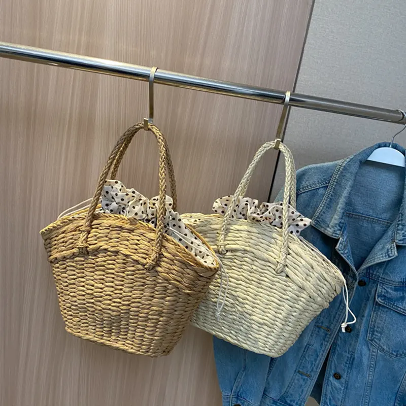 Handmade Women's Handbag Designer Straw Bag Bohemian Woven Summer Beach Bags Female High Capacity Shopping Basket Tote