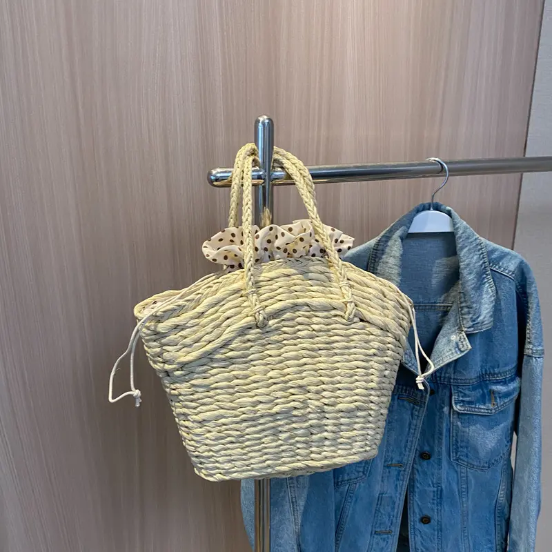 Handmade Women's Handbag Designer Straw Bag Bohemian Woven Summer Beach Bags Female High Capacity Shopping Basket Tote