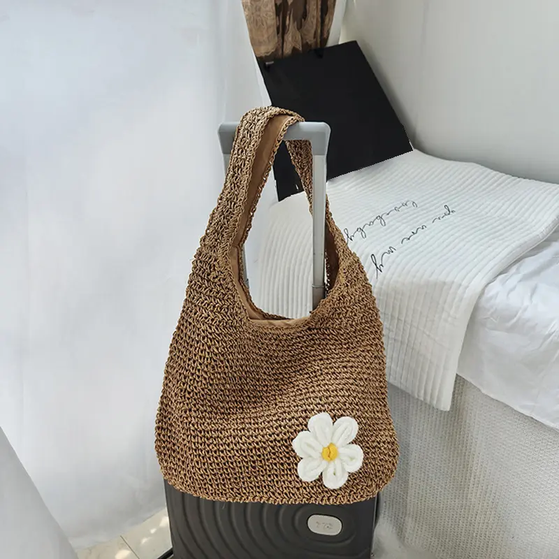 Fashion Straw Weave Women Shoulder Bags Female Handbags Large Capacity Summer Beach Casual Tote Purses