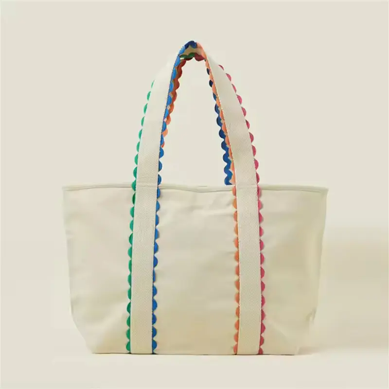 Lightweight Canvas Shoulder Bag Shopper Tote Bag Literary Style Casual Large Capacity Handbag Student Daily Books Pack