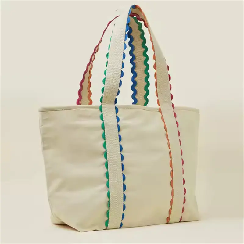 Lightweight Canvas Shoulder Bag Shopper Tote Bag Literary Style Casual Large Capacity Handbag Student Daily Books Pack