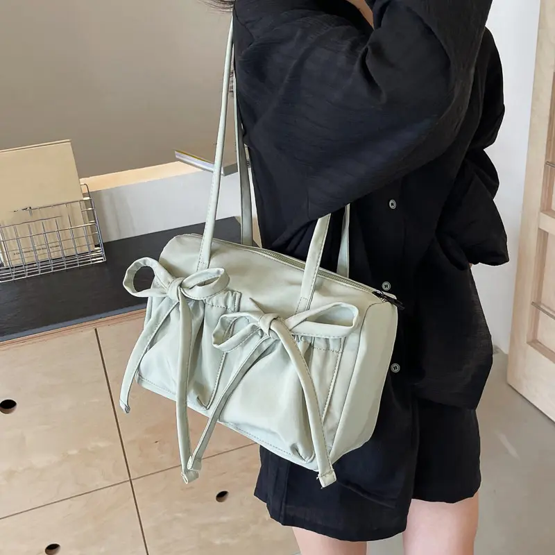 New Fashion Trend Shoulder Bag Durable Cotton Zipper Large Capacity Women's Underarm Leisure Shoulder Bag Travel Handbag