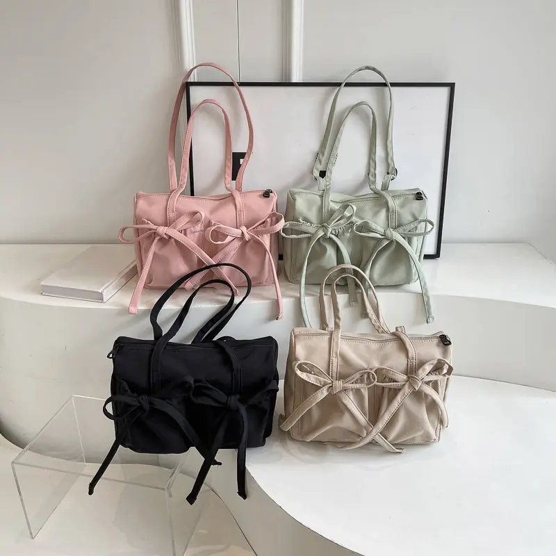 New Fashion Trend Shoulder Bag Durable Cotton Zipper Large Capacity Women's Underarm Leisure Shoulder Bag Travel Handbag