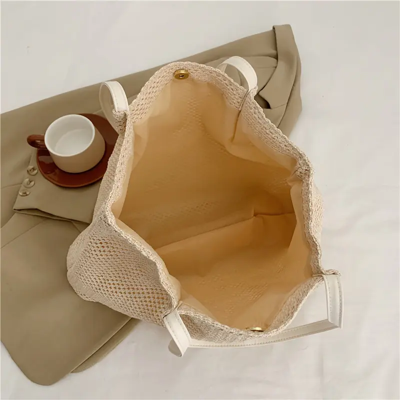 Beach Bags for Women Summer Large Capacity Woven Shoulder Purse Handbag Beach Tote Straw Bag for Summer Vacation