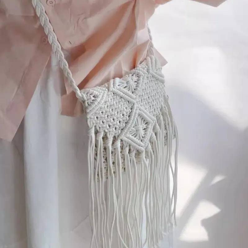 Summer Fashion Woven Hollow Out Shoulder Crossbody Beach Bag Female Travel Handbag Women Messenger Bags Bolsa