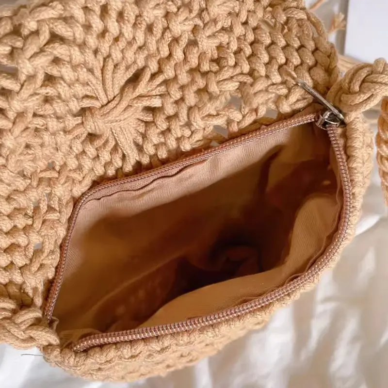 Summer Fashion Woven Hollow Out Shoulder Crossbody Beach Bag Female Travel Handbag Women Messenger Bags Bolsa