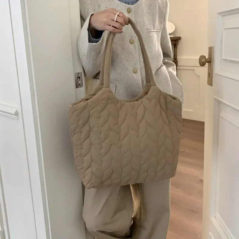 Big Soft Shoulder Bag for Women Winter Trend Fashion Design Cloth Hand Bags Female Large Capacity Shopper Tote Bags
