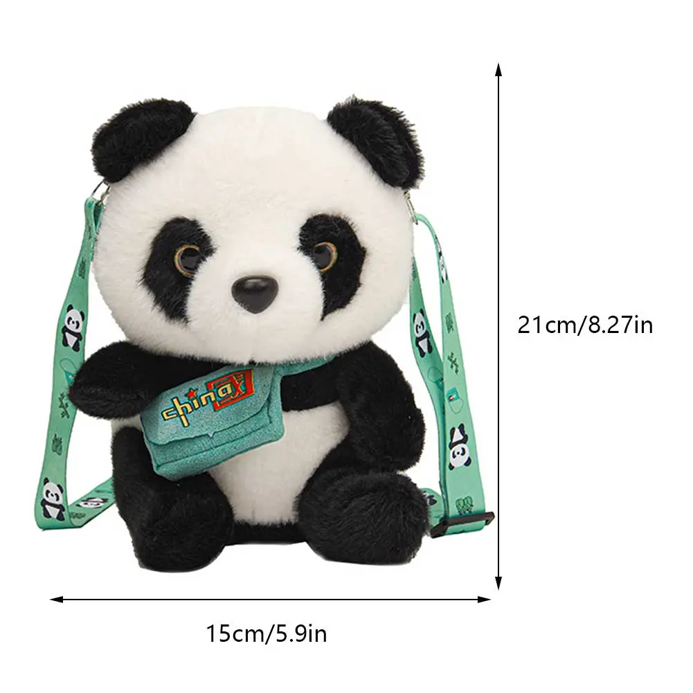 Japanese Cute Cartoon Panda Satchel Soft Plush Women's Crossbody Bags Winter Kawaii Doll Small Mobile Phone Pouch for Teen Girls