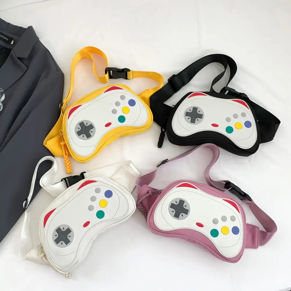 Women Crossbody Chest Bags Cute Girl Shoulder Bag Gamepad New Handbags Portable Fanny Pack Nylon Waterproof Waist Pack Belt Bags