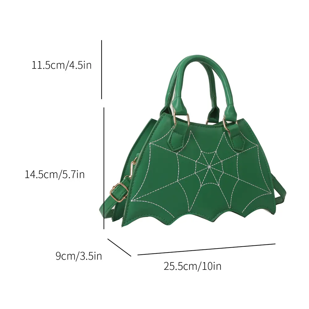 Halloween Novelty Crossbody Bag Fashion Bat Wing Top-handle Bags Ladies PU Leather Small Handbags Women's Creative Shoulder Bags