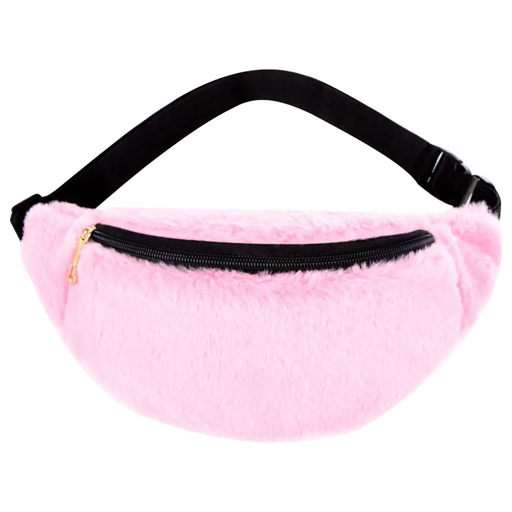 Fashion Plush Banana Bags Autumn&Winter Women's Chest Bag Leopard Pattern Simple Designer Fanny Pack Ladies Waist Crossbody Bags