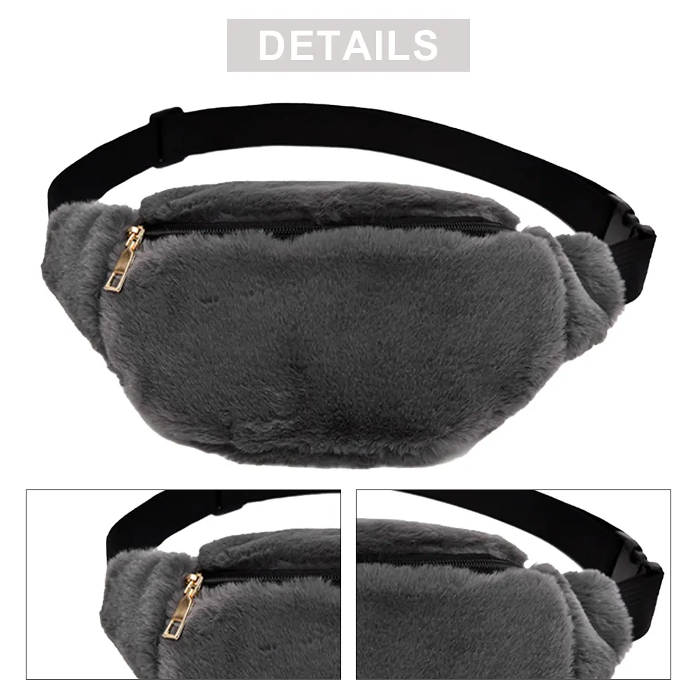 Fashion Plush Banana Bags Autumn&Winter Women's Chest Bag Leopard Pattern Simple Designer Fanny Pack Ladies Waist Crossbody Bags