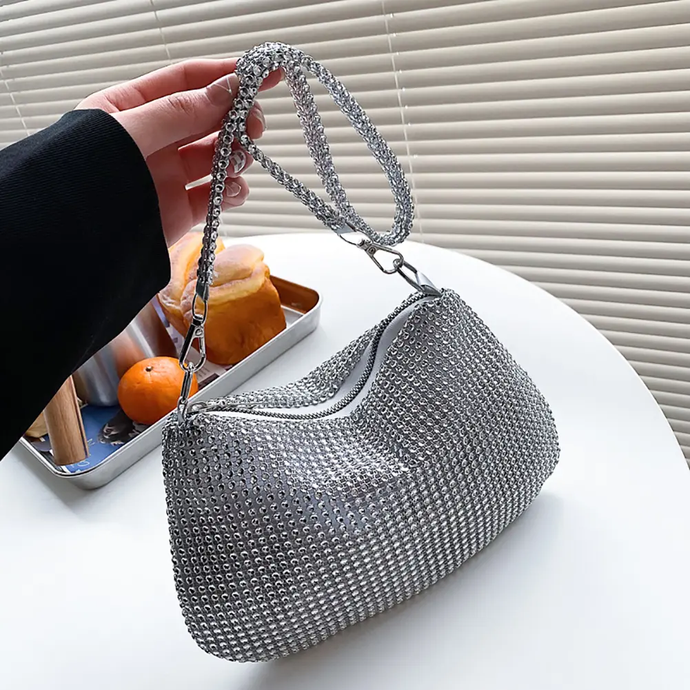 Luxury Rhinestone Banquet Clutch Bag Women Party Wedding Dinner Shoulder Bag Fashion Brands Shiny Diamond Ladies Evening Handbag