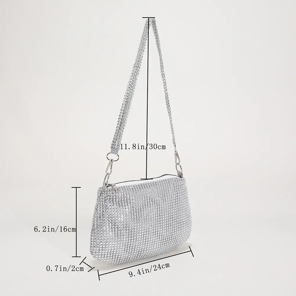 Luxury Rhinestone Banquet Clutch Bag Women Party Wedding Dinner Shoulder Bag Fashion Brands Shiny Diamond Ladies Evening Handbag