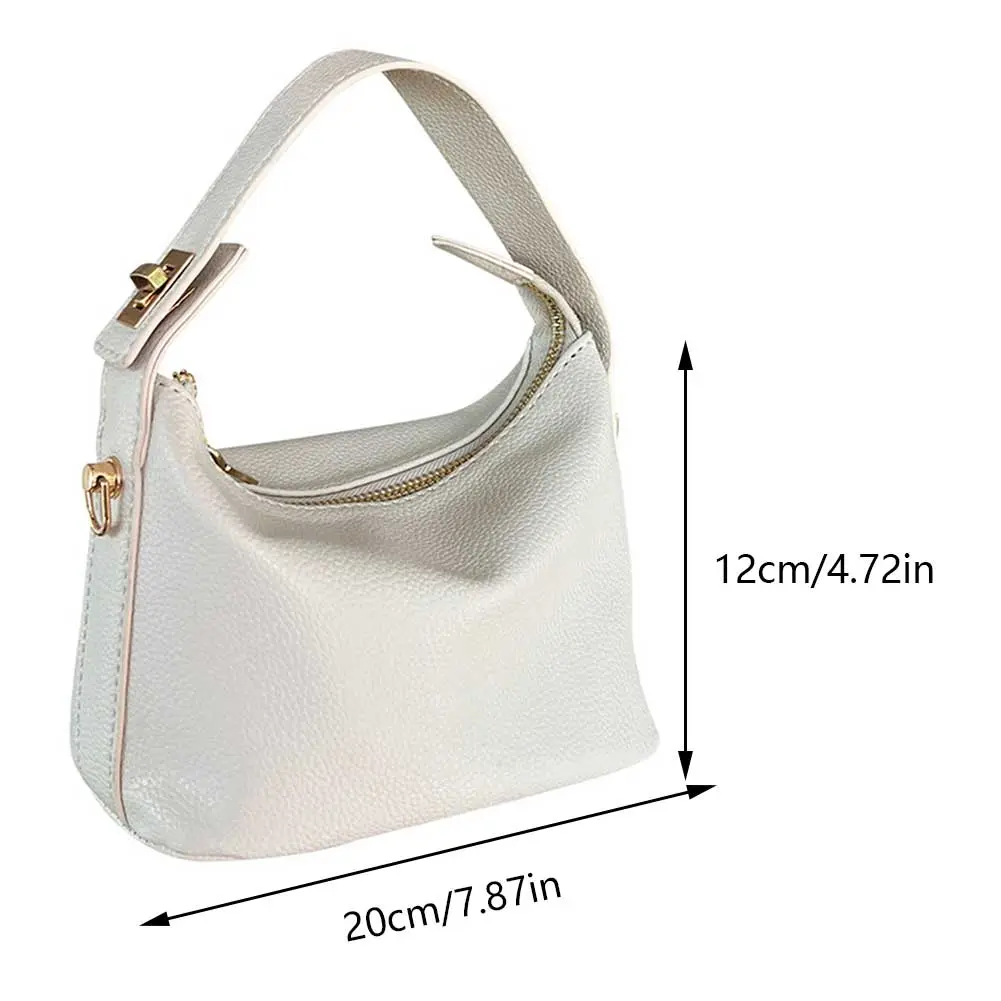 Korean Women Mini Crossbody Bag PU Leather Chic Designer Bag Luxury Brands Top-Handle Handbag Solid All-Match Small Shoulder Bag