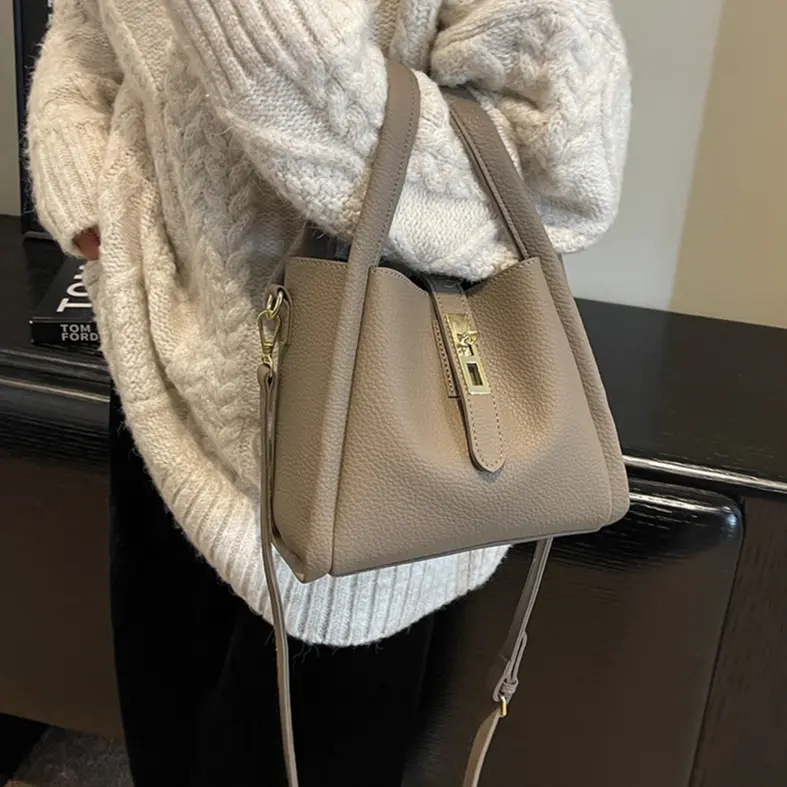 Fashion Brand Handbag New Large Capacity Shoulder Bag High-end Women's Bag Double Handle PU Leather Crossbody Bag with Inner Bag
