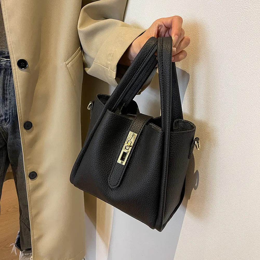 Fashion Brand Handbag New Large Capacity Shoulder Bag High-end Women's Bag Double Handle PU Leather Crossbody Bag with Inner Bag