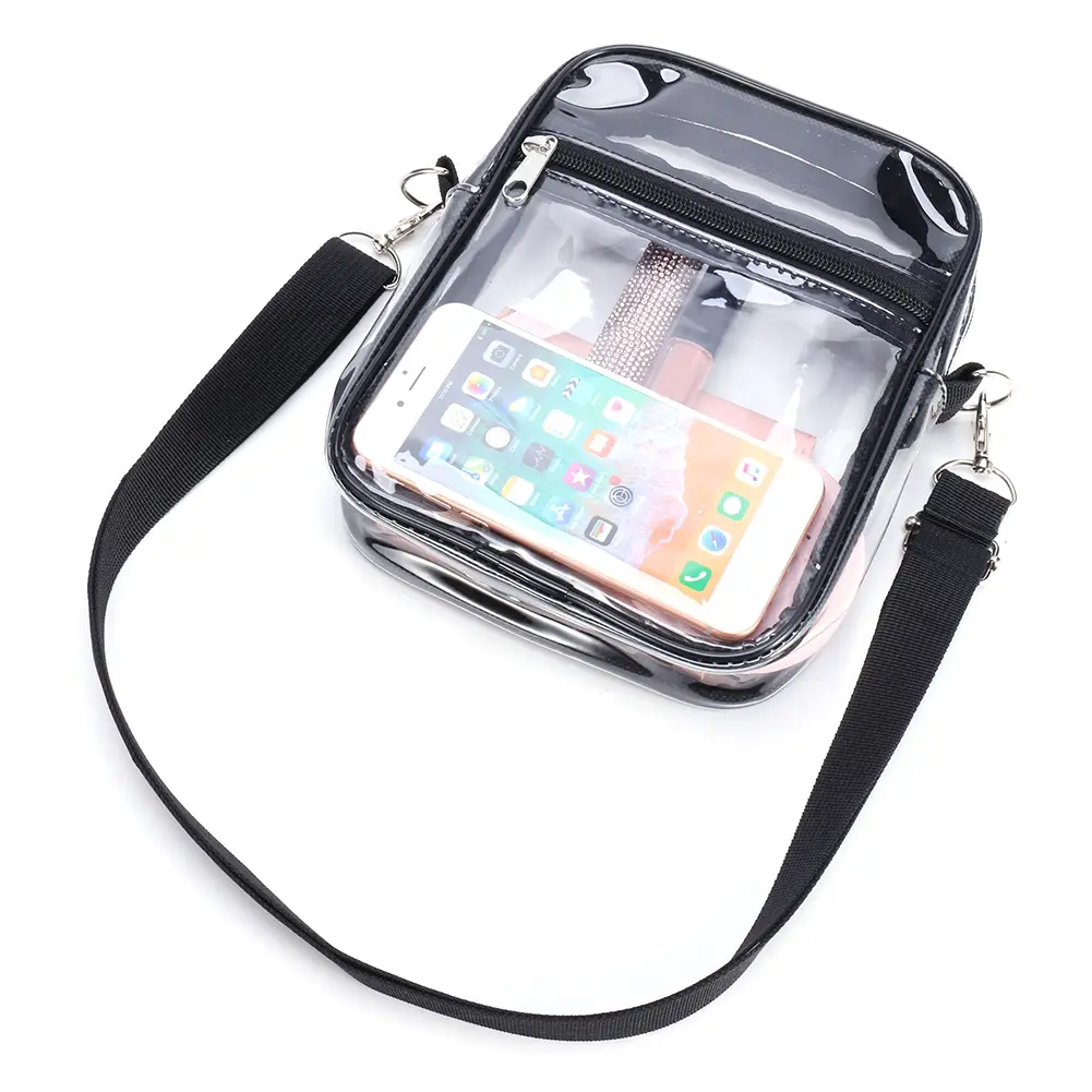 Transparent Fashion Storage Bags Stadium Approved Satchel Bag Large Capacity Shoulder Bags TPU Clear Small Square Crossbody Bags