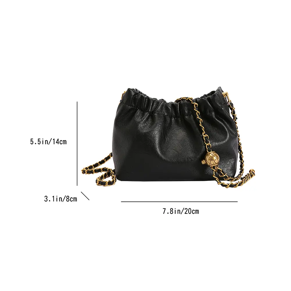 Women Chain Shoulder Bag Cloud Crossbody Tote Bag Versatile Pleatd Hobo Bag Satchel Sling Bag Daily Dating Purse
