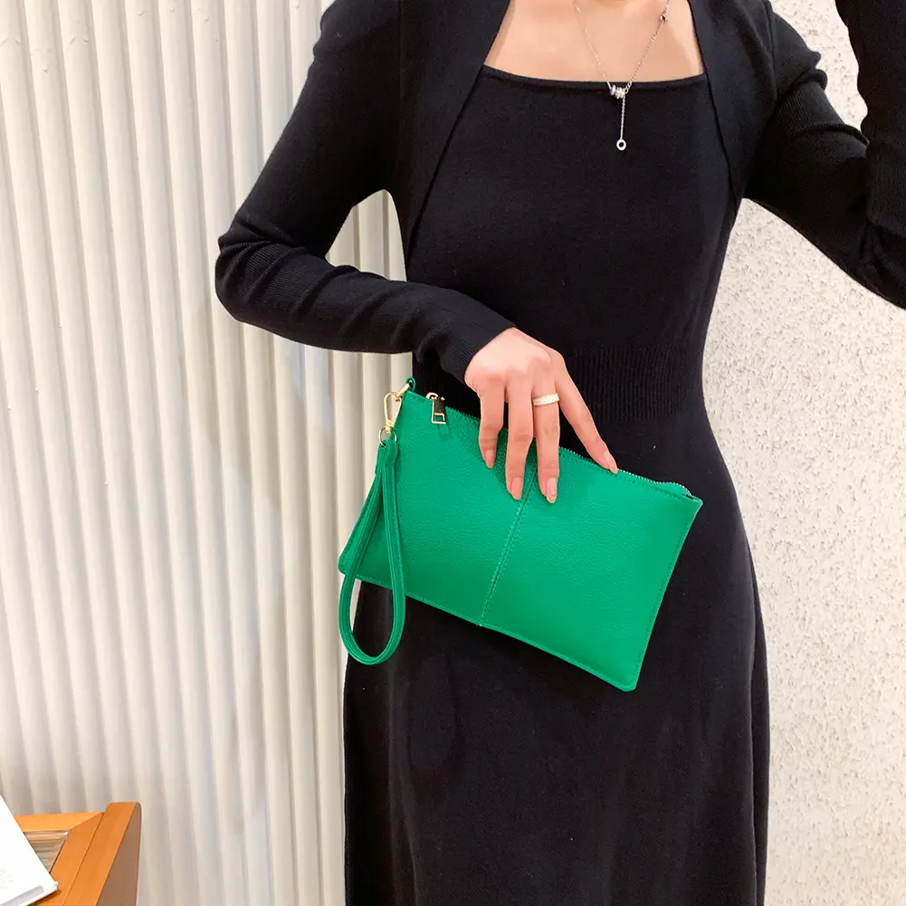 Fashion Women Clutch Bag Handbag Exquisite Envelope Wrist Bags Zipper Long Wallet Elegant Lady Party Evening Bags Coin Purse