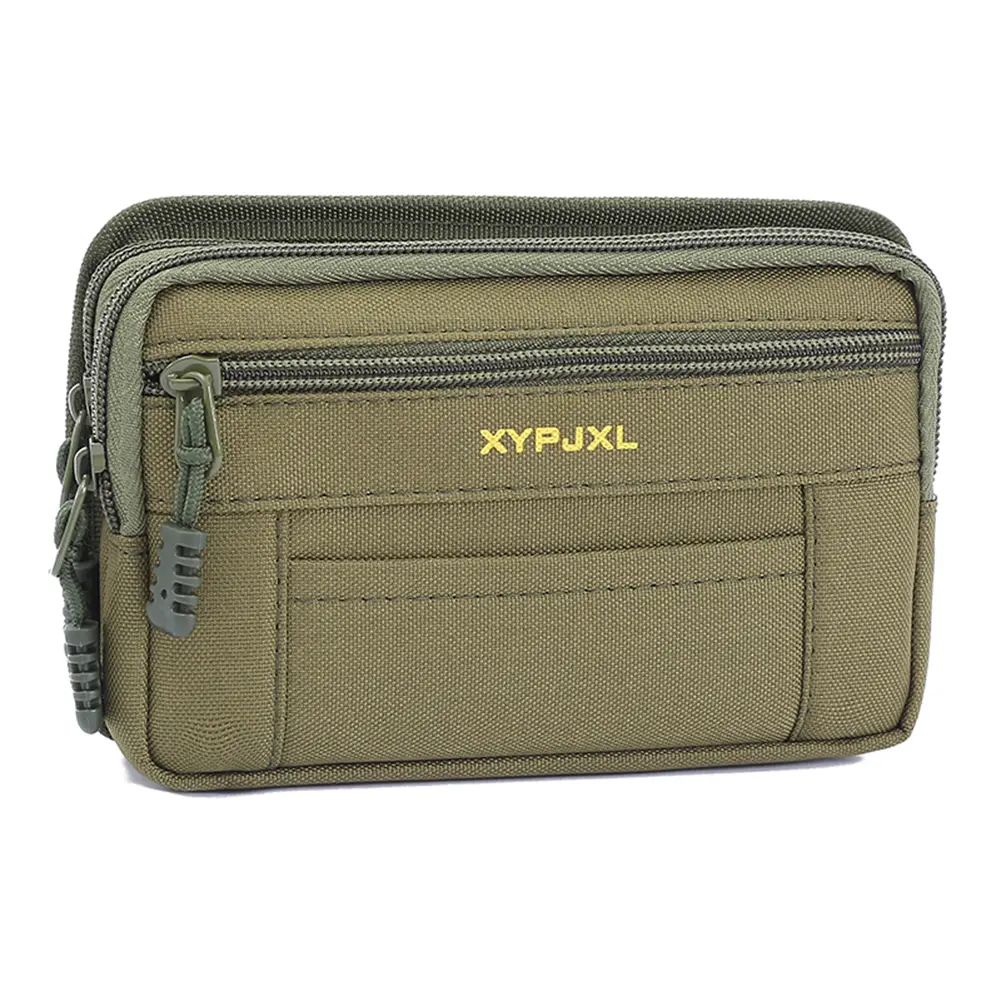 Men Canvas Mobile Phone Purse Mini Coin Small Square Belt Bags Multi-Compartment Fanny Wallet Pouch Man Pocket Design Waist Pack