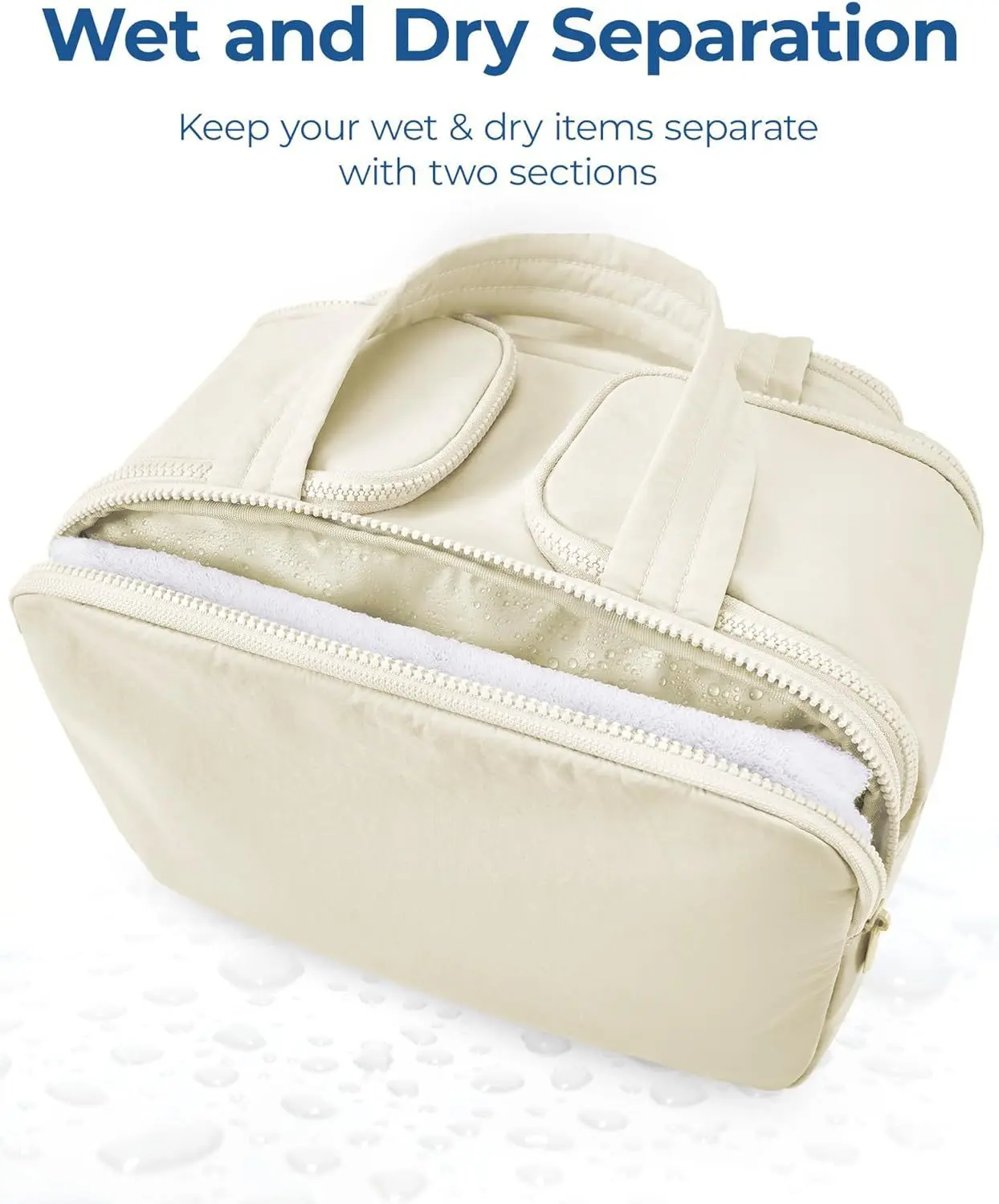 Portable Makeup Handbag Waterproof Top Handle Bags Large Capacity Toiletry Soft Storage Bag Women Lightweigh Travel Wash Case