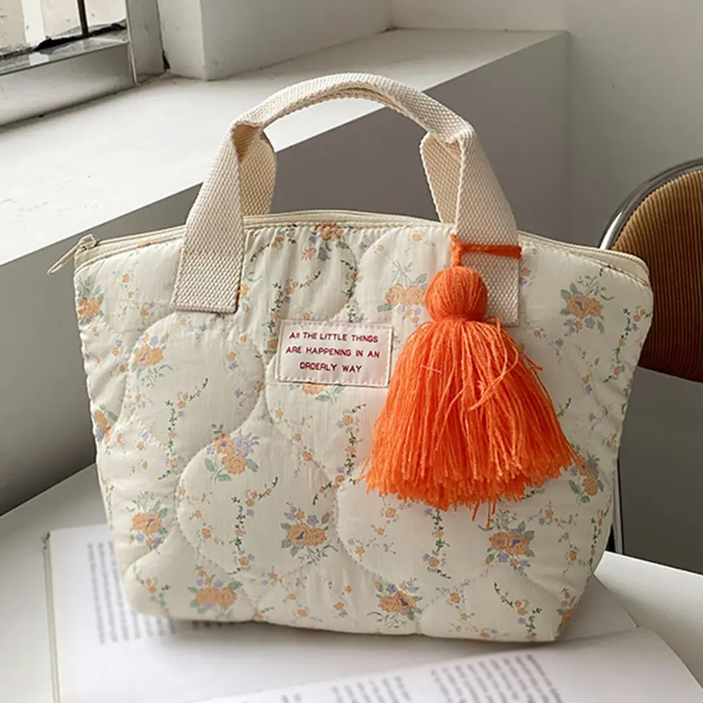 Japanese Quilted Insulated Lunchbox Portable Travel Small Tote For Women's&Children Storage Container Lunch Bag Food Picnic Bags