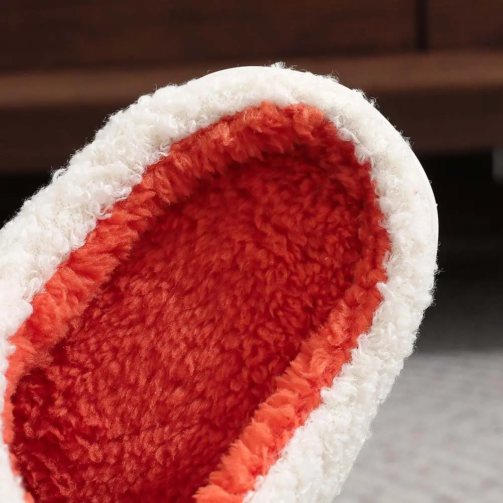 Halloween Plush Slippers Warm Slip-on House Shoes Anti Slip Home Slippers Cute Furry Pumpkin Dog Slippers Flat Thermal Slippers