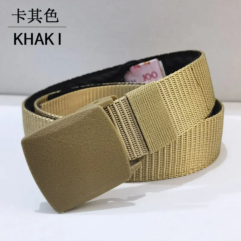 Tactical Outdoor Belt Cash Anti-Theft Belt Waist Bag for Men Women Belt with Zipper Money Slot Pocket Quick Release Elastic Belt