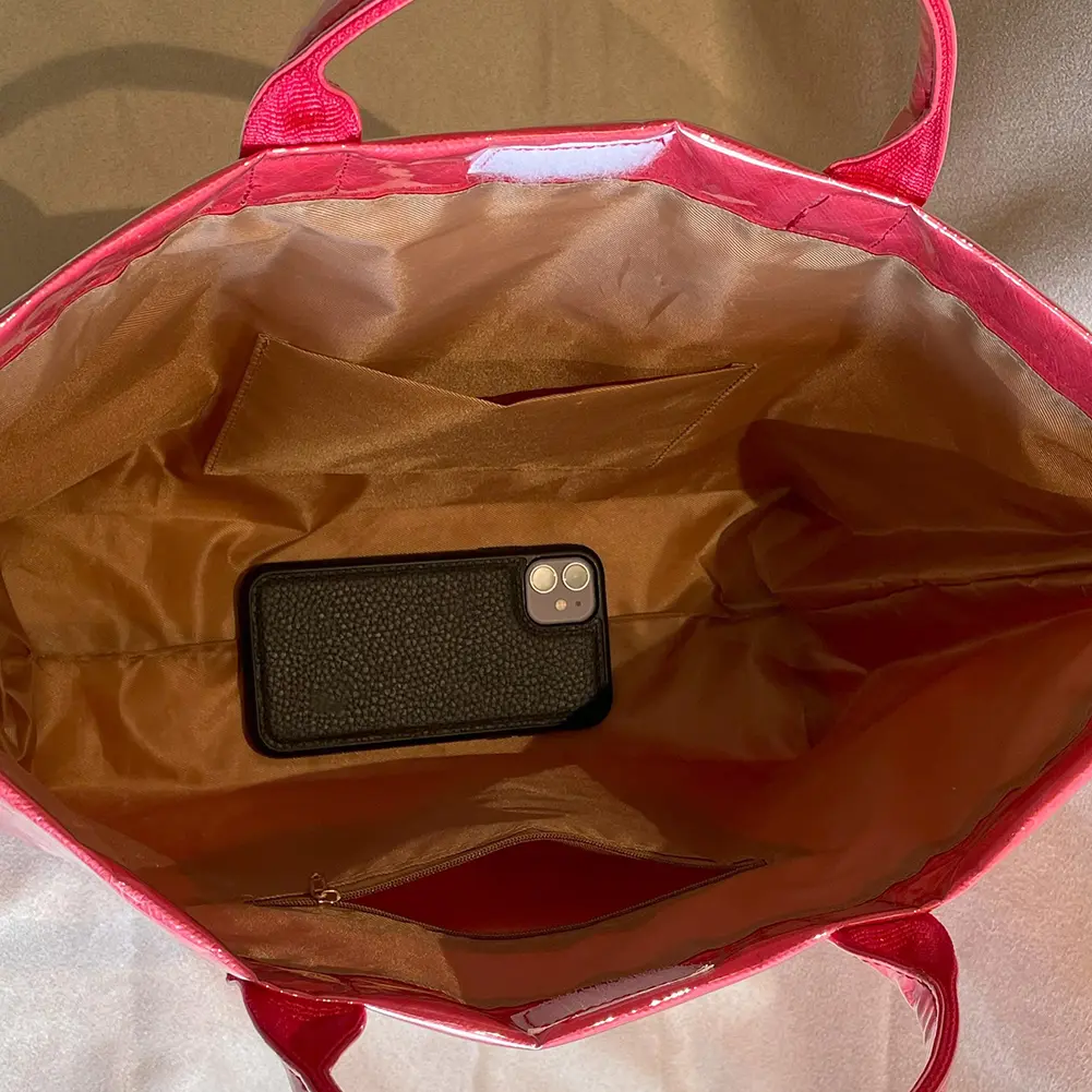 New Large Capacity Handbag Transparent Tote Bag for Women Classic Solid Commuting Bag PVC Waterproof Letter Print Top Handle Bag