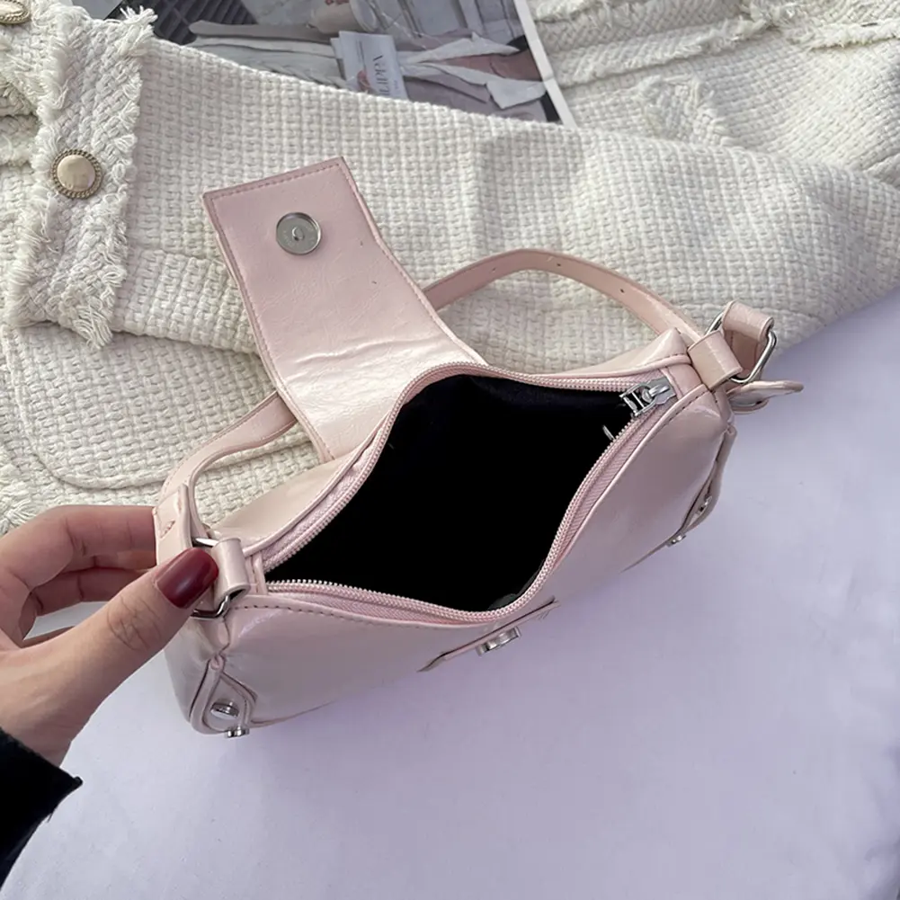 Y2K Love Design Armpit Bag Ladies Trend Shoulder Bag Millennium Waterproof Handbags For Women PU Leather Spicy Girl Underarm Bag