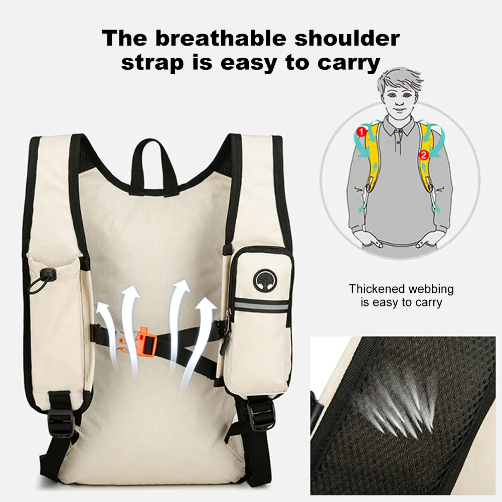 Mountaineering Backpack Foldable Cycling Rucksack With Storage Bag Large Capacity Portable Running Bag Lightweight Travel Pack