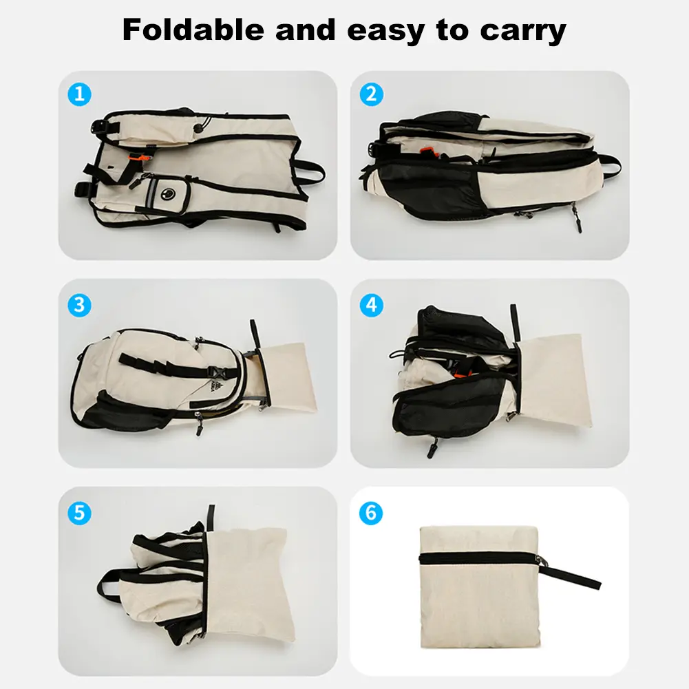 Mountaineering Backpack Foldable Cycling Rucksack With Storage Bag Large Capacity Portable Running Bag Lightweight Travel Pack