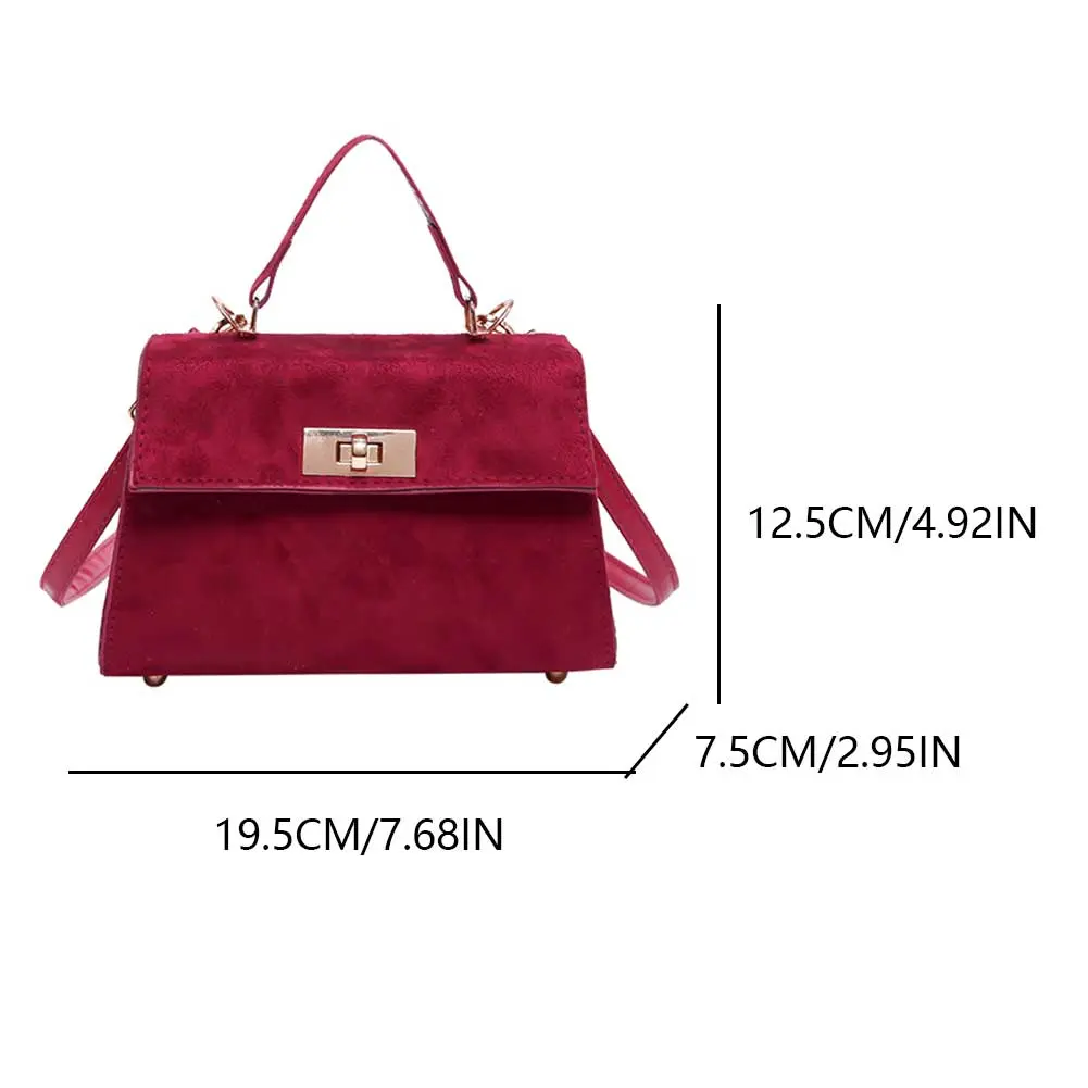 2025 Maillard Suede Chic Hobo Bag Vintage Solid Small Square Bag Adjustable Strap Crossbody Bags Women Autumn Winter Tote Purses