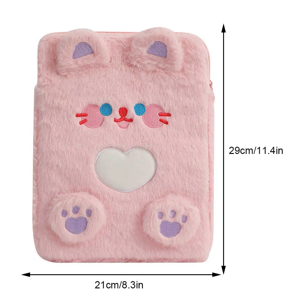 11 Inch Cartoon Dog Laptop Sleeve Case Pouch 2023 Plush iPad Cover Bags Animal Pattern Cute Tablet Storage Bags Computer Handbag