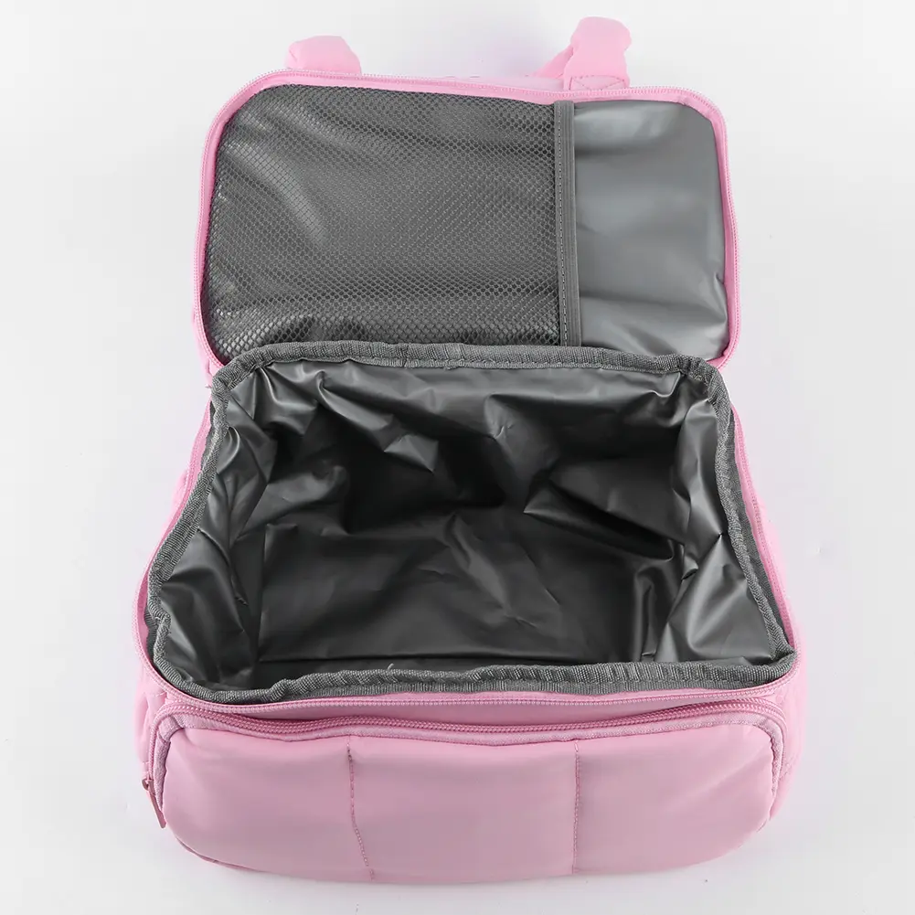 Double Layers Hand-Held Lunch Bag Large Capacity Quilted Cooler Box Waterproof Thickened Bento Bags Picnic Camping Storage Bag