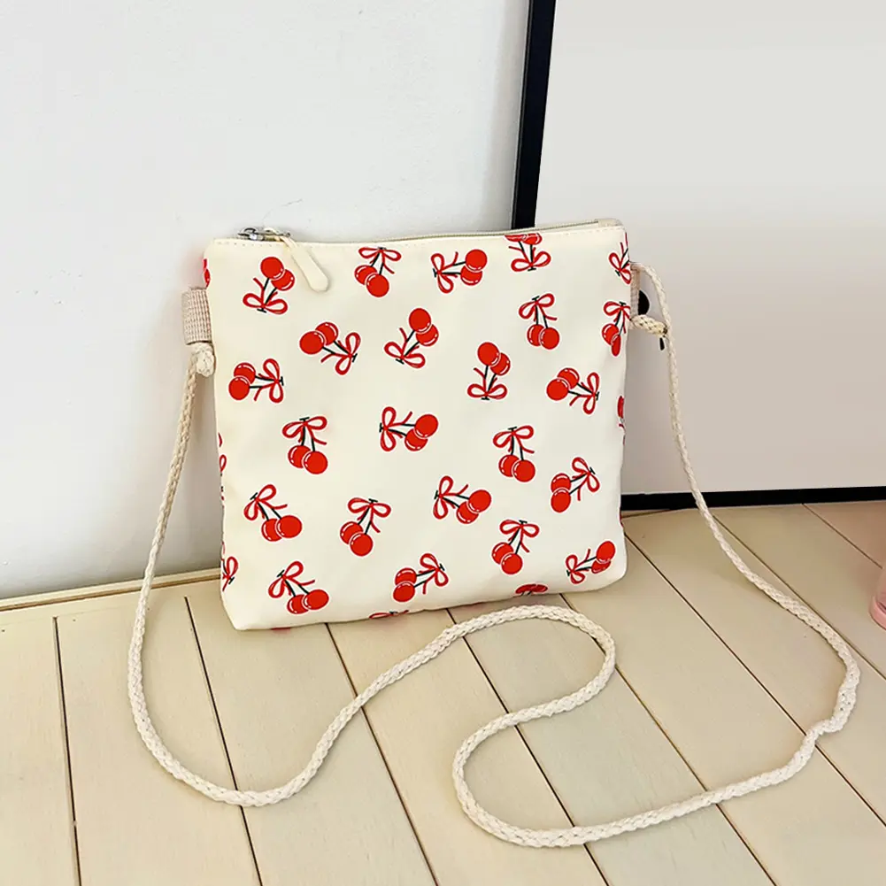 4Pcs Schoolbag Set with Tote Bag and Pencil Case Large Capacity Travel Backpack Kawaii Fruit Daypack Fruit Pattern Rucksack