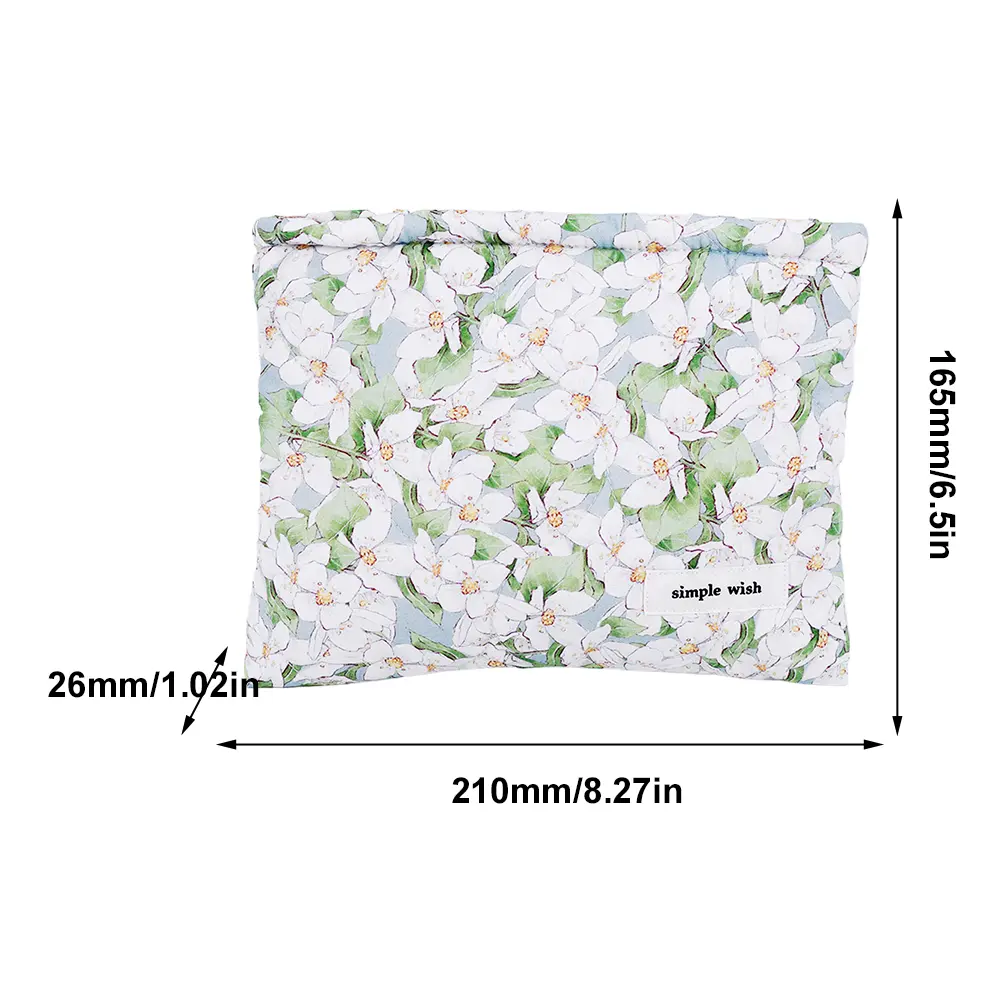 Women Fragmented Floral Makeup Pouch Quilted Cotton Clutch Bag High Quality Storage Bags Travel Toiletry Bag Ladies Cosmetic Bag