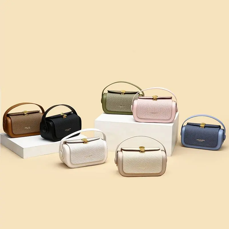 Women Vintage Box Bag Detachable Strap Small Square Handbag Leather messenger Shoulder Bag Work Casual Travel Crossbody Bags