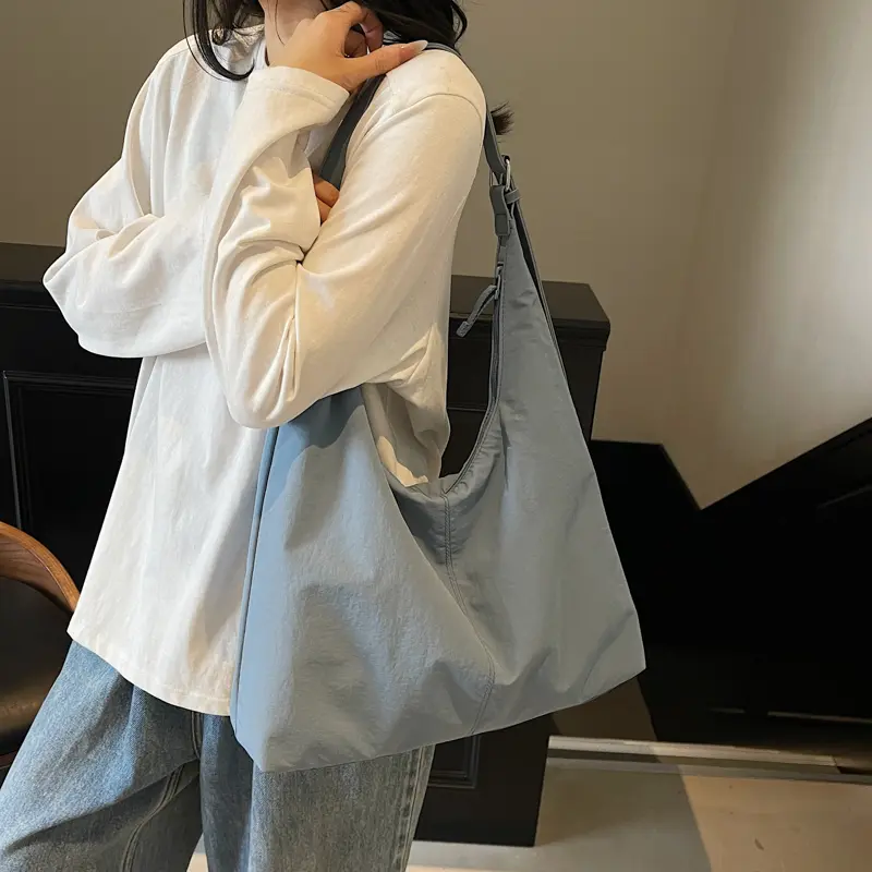 Casual Crossbody Bags Soft Shoulder Tote Bag Large Capacity Durable Commute Handbag Solid Color Work Daily Shopping Bucket Bag