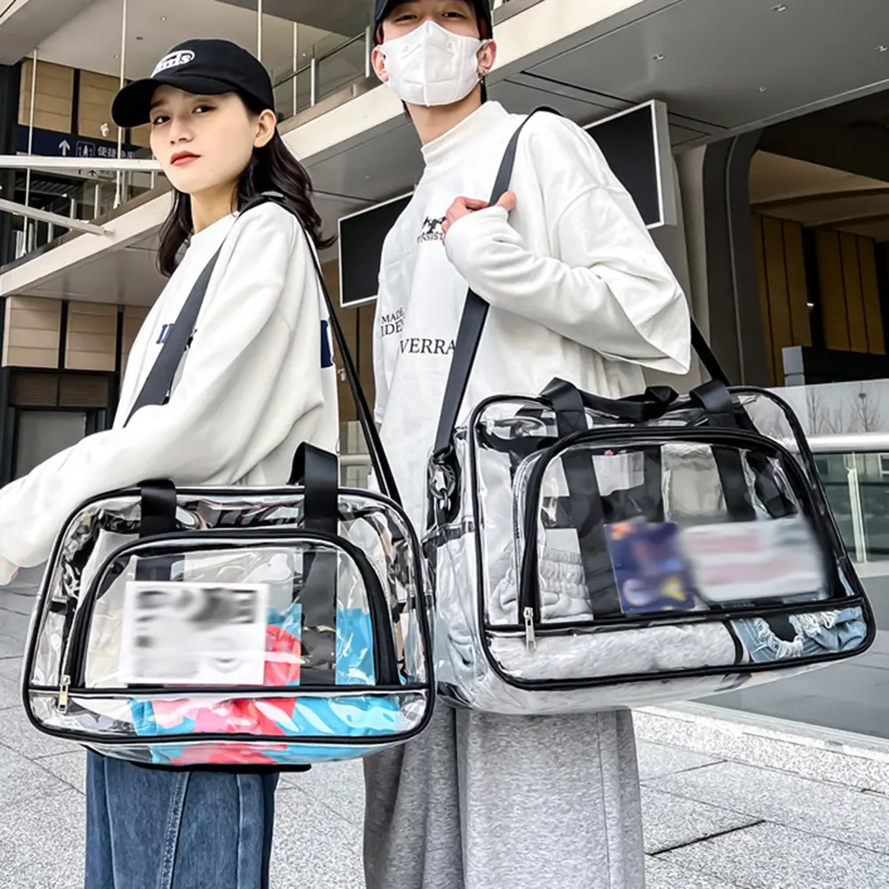 Women Luxury Designer Handbags Women's Transparent Handbag PVC Training Bag Travel Duffel Bag For Waterproof Crossbody Bags