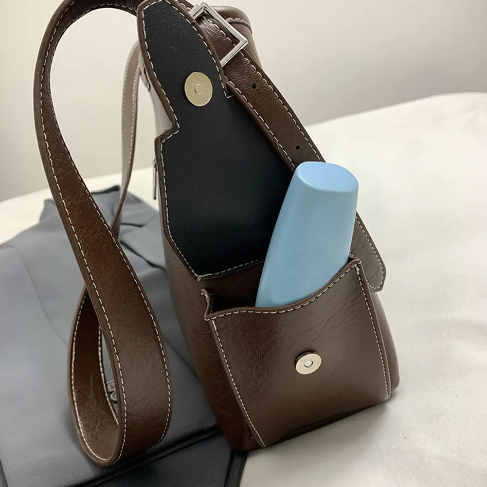 Women PU Leather Crossbody Bags with Large Cup Holder Hobo Tote Handbag Top Handle Satchel Handbags Work Travel Shoulder Bag