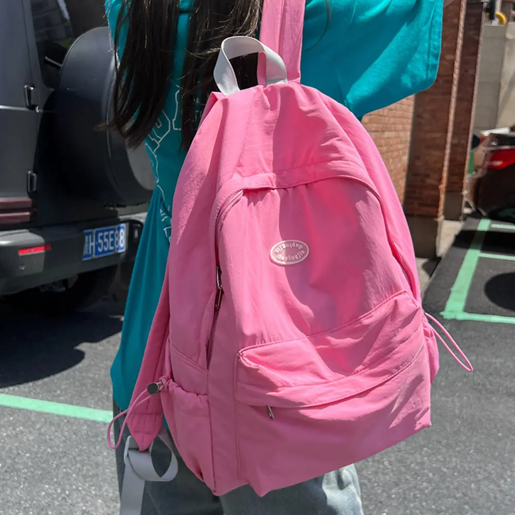 Unisex Student Backpack Fashion Waterproof Solid Color Daily Knapsack College School Bookbag for Teen Boys&Girls Sports Rucksack