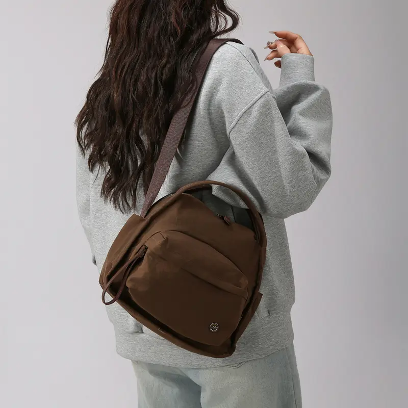 Oxford Cloth Commuting Handbag with Pocket Large Casual Crossbody Bags Simple Satchel Bag Women Men Work Travel Shoulder Bag