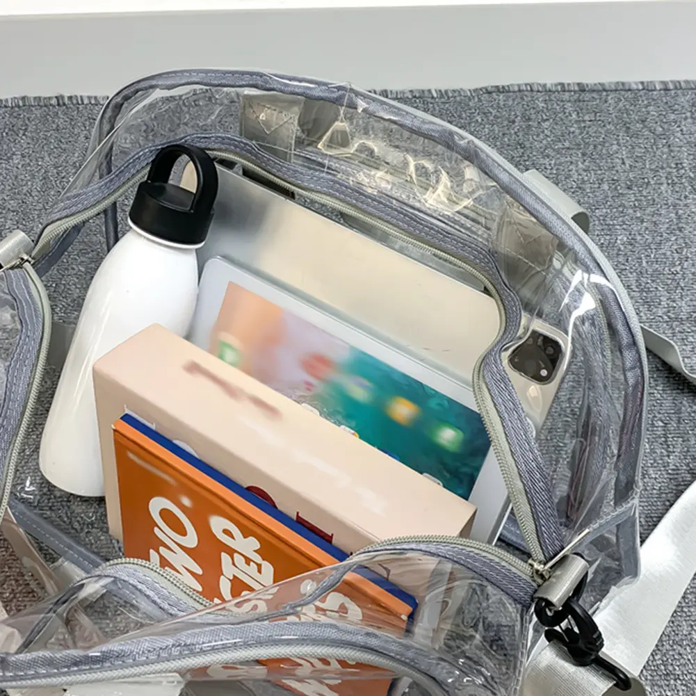 Transparent PVC Duffel Bag Large Capacity Hand Luggage Bag Lightweight Waterproof Fitness Training Bag Casual Yoga Sports Bag