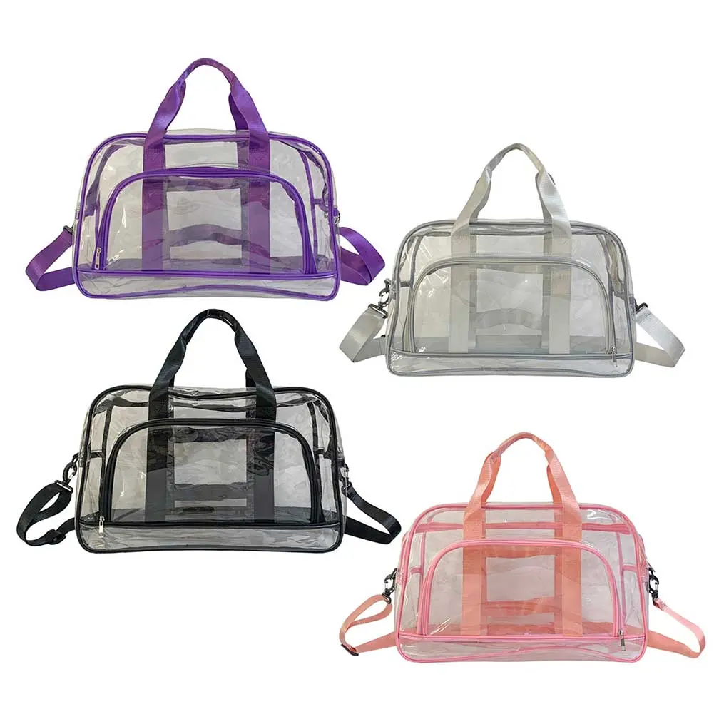 Transparent PVC Duffel Bag Large Capacity Hand Luggage Bag Lightweight Waterproof Fitness Training Bag Casual Yoga Sports Bag