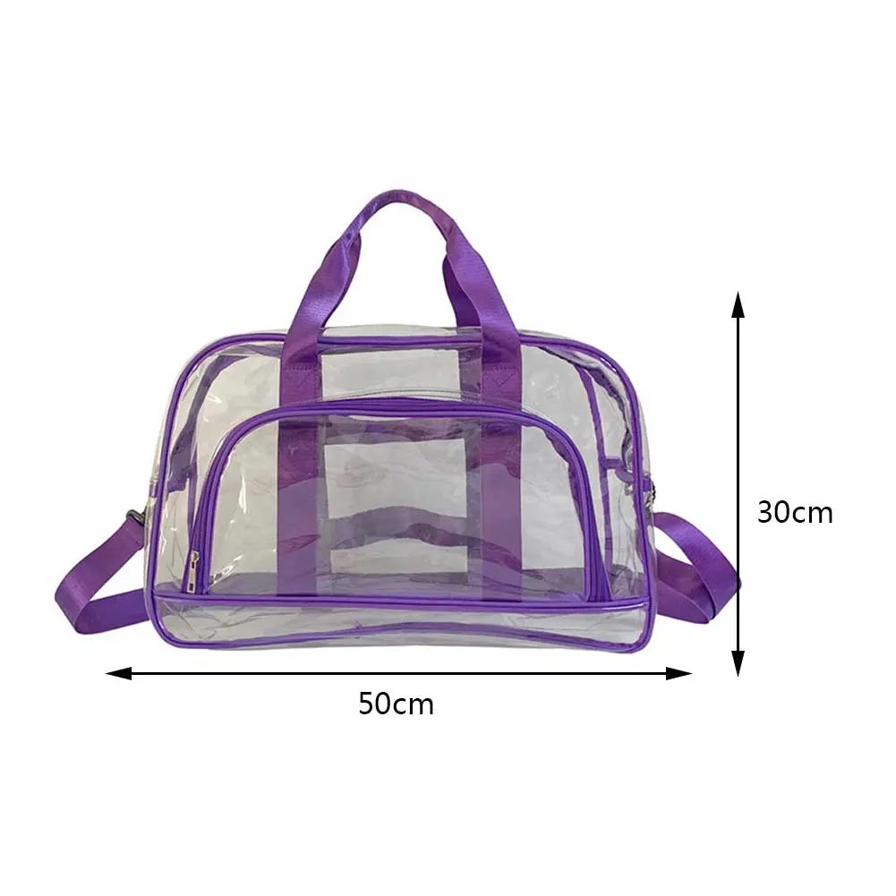 Transparent PVC Duffel Bag Large Capacity Hand Luggage Bag Lightweight Waterproof Fitness Training Bag Casual Yoga Sports Bag