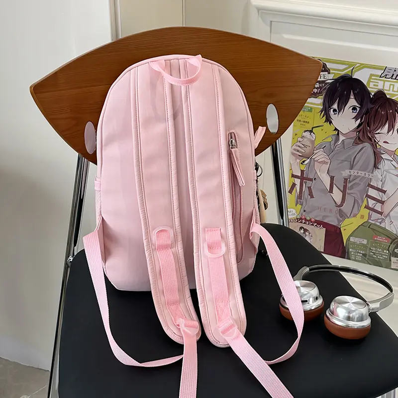 Teens Sweet Backpack Women Students Large Capacity Cute College School Bookbag Zipper Closure Kawaii Daypack Travel Laptop Bags